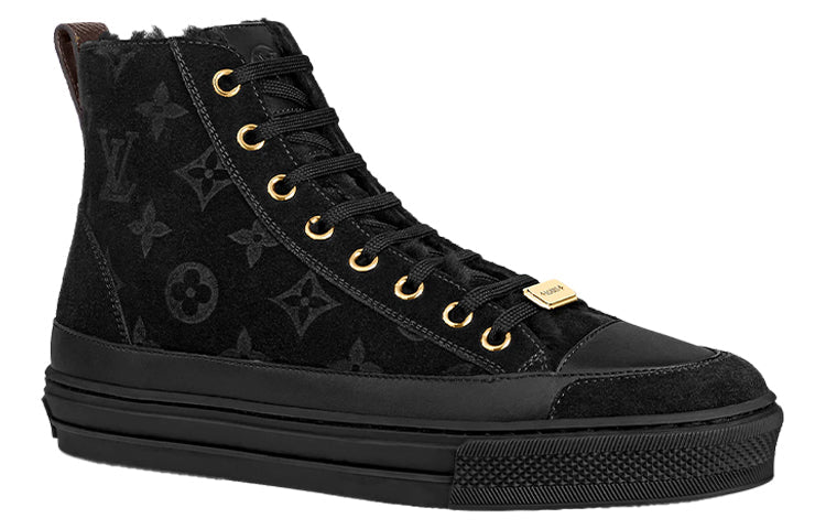 (WMNS) LOUIS VUITTON Stellar Ankle Sneakers 'Black Monogram' 1A95VN