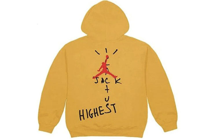 Travis Scott x Jordan Crossover Alphabet Printing Hoodie 'Yellow' TC-374
