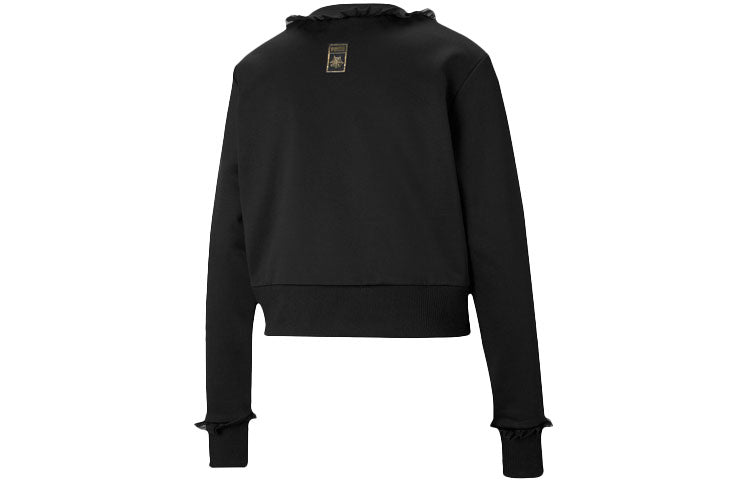 (WMNS) PUMA x Charlotte Olympia Round-neck Sweatshirt Black 598784-01