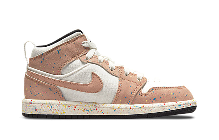 (PS) Air Jordan 1 Mid SE 'Brushstroke Paint Splatter' DA8007-100