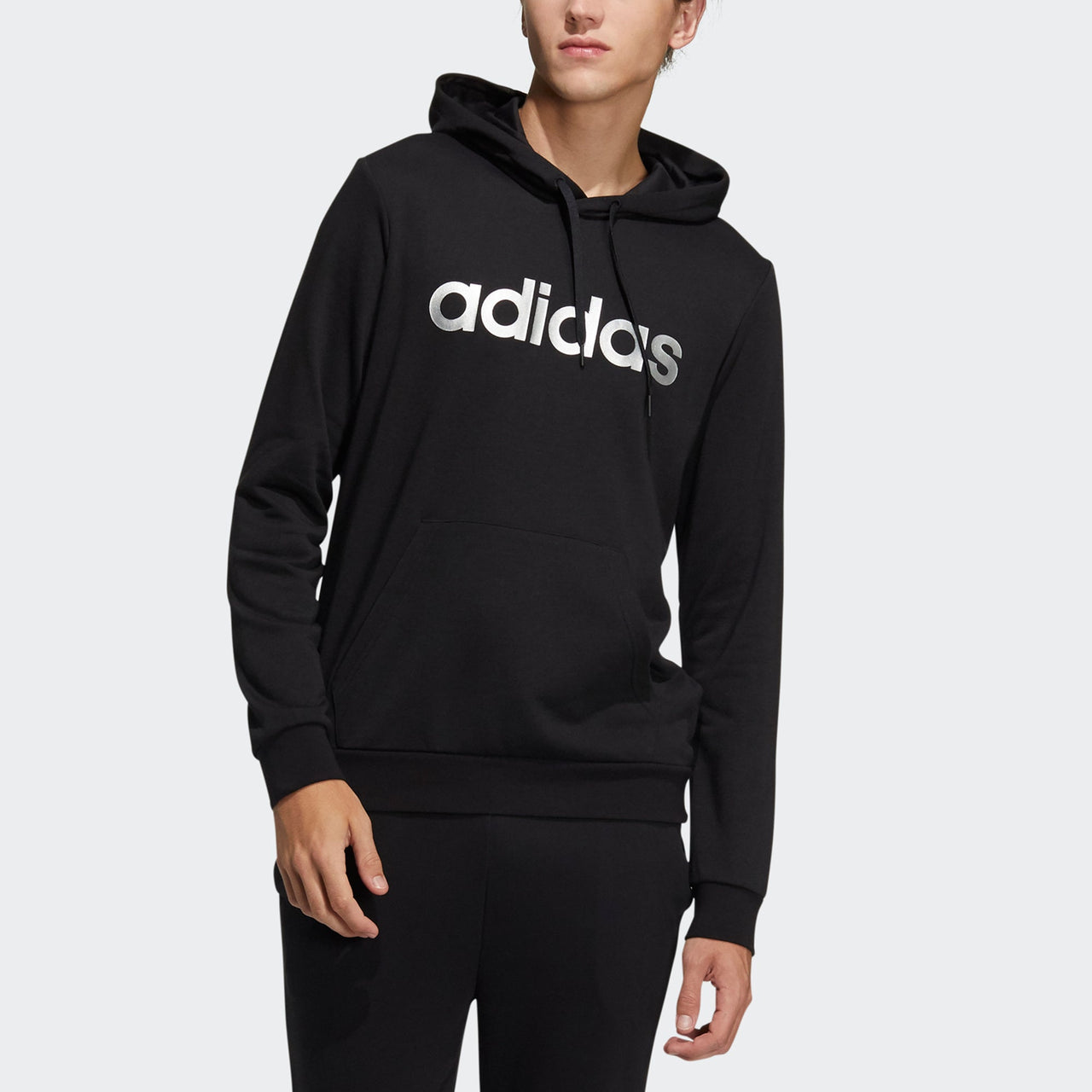Men's adidas neo Ce Logo Hdy Logo Printing Sports Black H14187