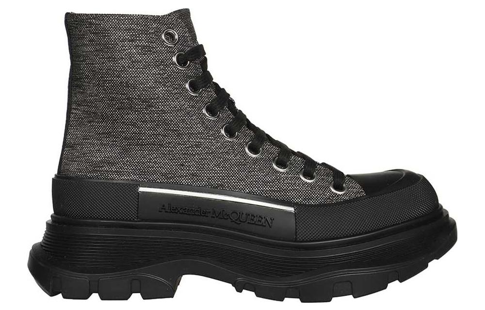 (WMNS) Alexander McQueen Tread Slick Boots 'Brown Black' 718369W4US28163