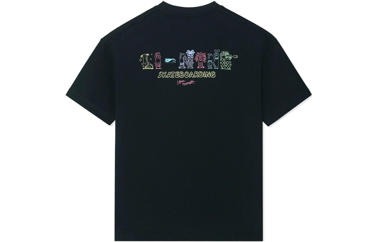 Li-Ning x Steven Harrington Cartoon Graphic T-shirt 'Black' AHSSC49-1