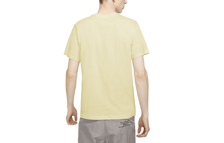 Men's Nike Small Round Neck Short Sleeve Yellow T-Shirt AR4999-113