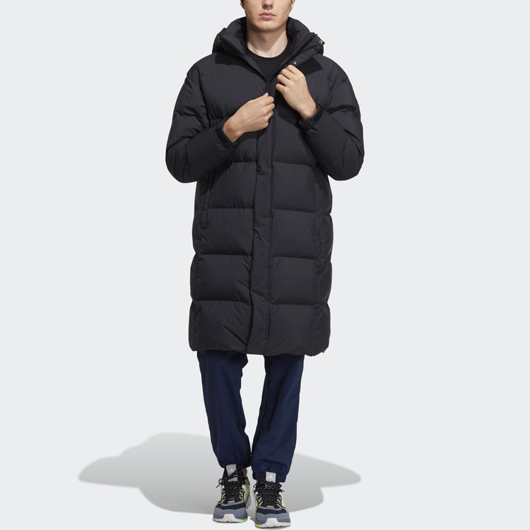 adidas Unisex Gd Puffy Lg Co Hooded Down Jacket Black H23084