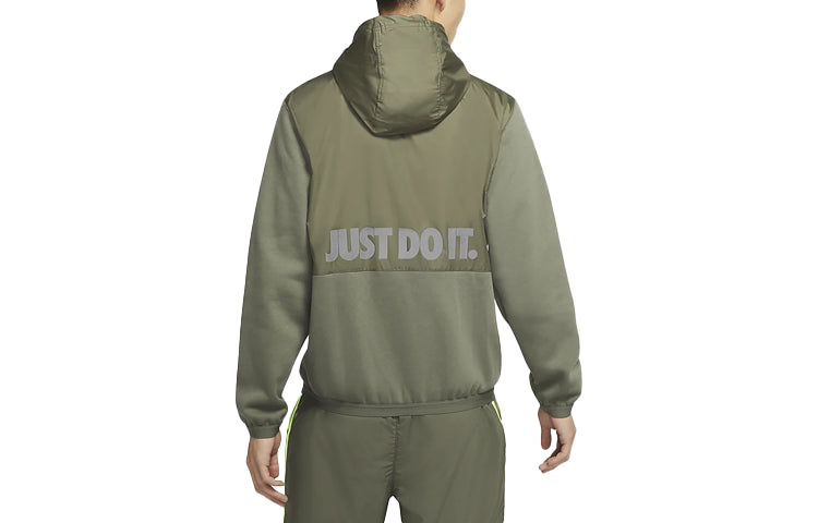 Nike Sportswear Just Do It + Colorblock Fleece Stay Warm Reflective Casual Sports Pullover Yellow CU4102-380
