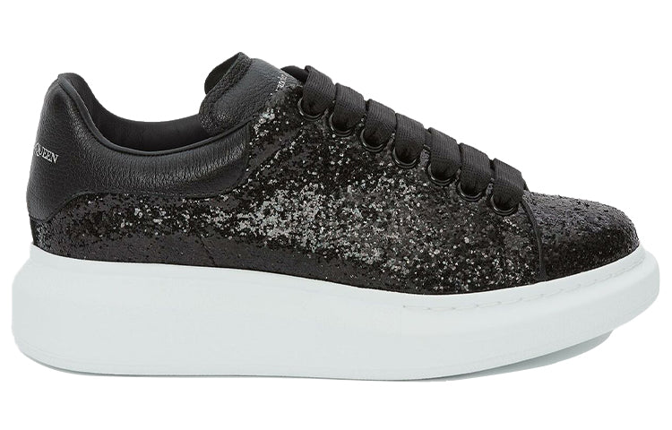 (WMNS) Alexander McQueen Oversized Sneaker Glitter 'Black' 553771W4EY41000