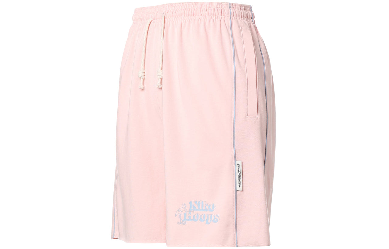 Nike Standard Issue Printing Logo Solid Color Straight Shorts Pink DH7384-610