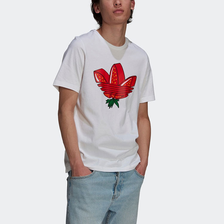 adidas originals Athleisure Casual Sports Printing Logo Round Neck Short Sleeve White GP1971