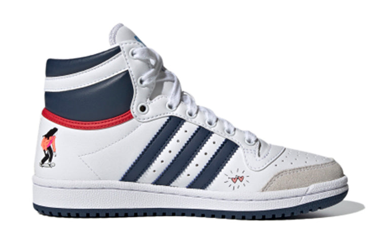 (GS) adidas originals Top Ten J 'White Blue Orange' FY7163