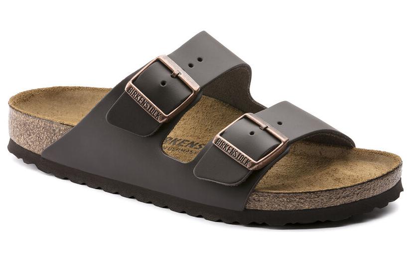 Birkenstock Arizona Natural Leather Sandals 'Dark Brown' 0051101