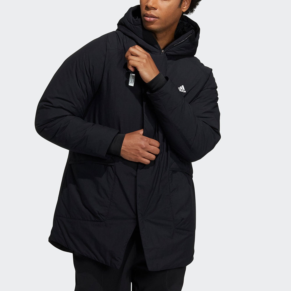 adidas Wuji Down Jkt Series Outdoor Sports Stay Warm mid-length hooded down Jacket Black H23102