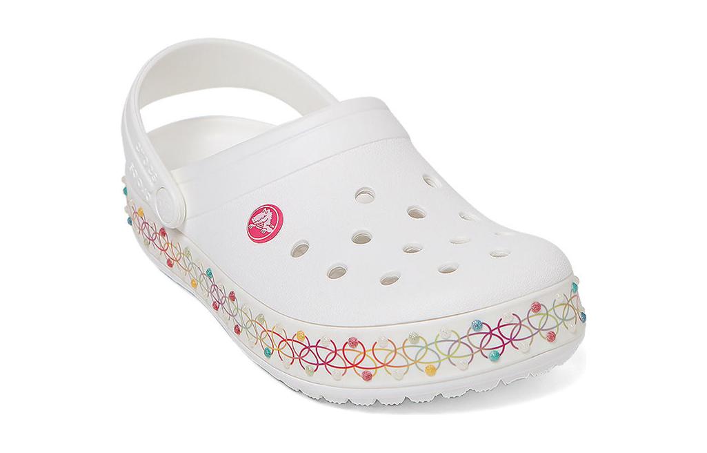 (GS) Crocs Crocband Stretch Necklace Clog 'White Multi' 208269-94S