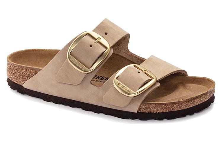 Birkenstock Arizona Big Buckle Nubuck Leather Narrow Fit Sandals 'Sandcastle' 1024064
