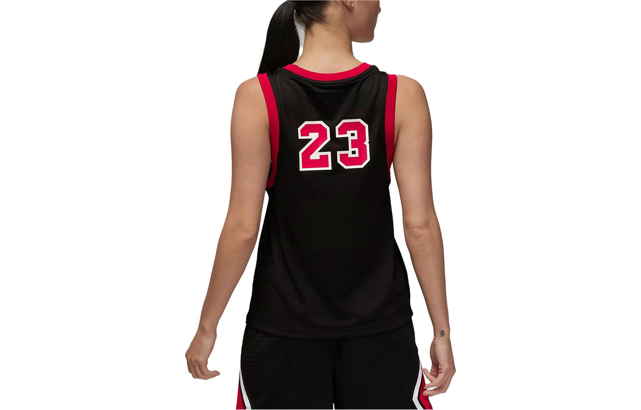 (WMNS) Nike Jordan basketball jersey 'Black/Red' DZ3370-010