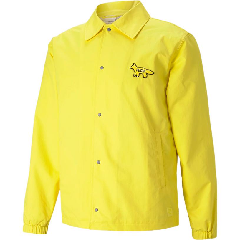 PUMA x Maison Kitsune Unisex Coach Jacket Yellow 530430-30