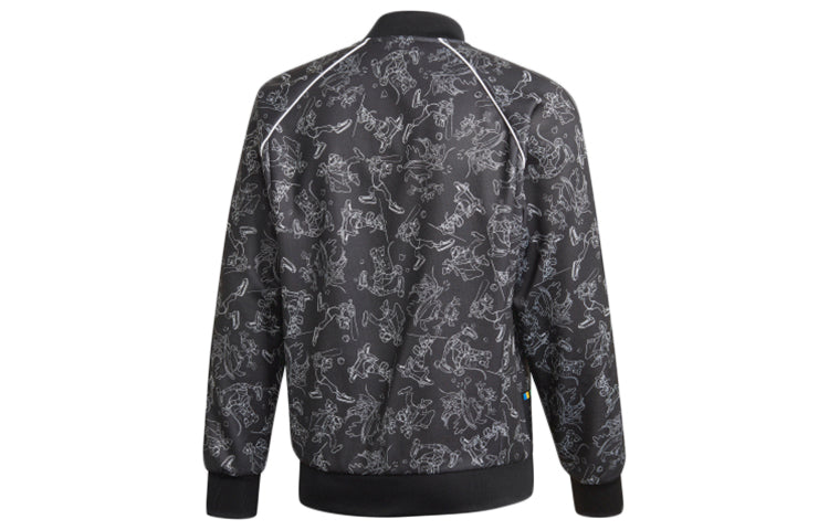 adidas x Disney Goofy Sst Tt Crossover Printing Athletics Sports Jacket Black GD6023