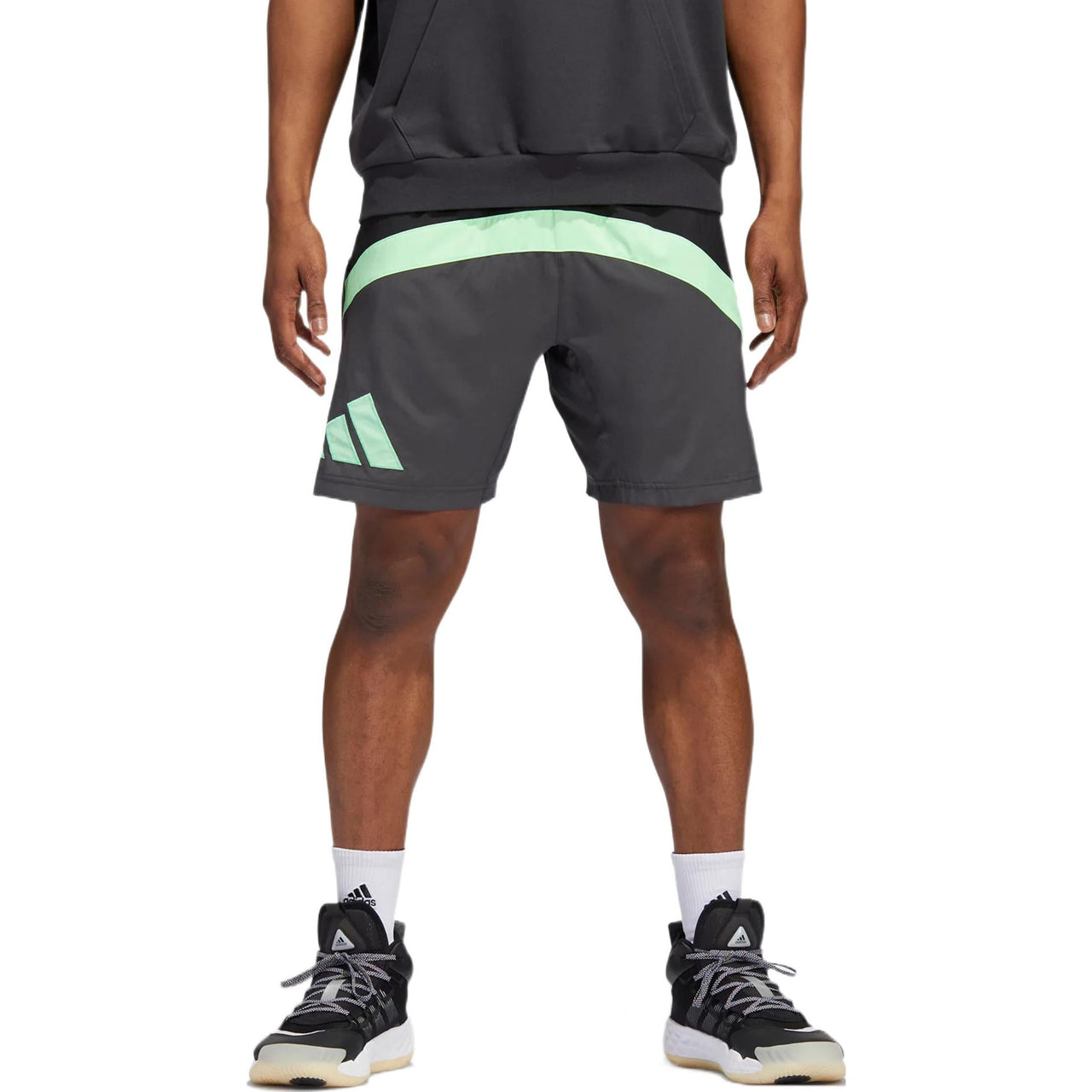 adidas Galaxy Stripe Logo Straight Shorts 'Black' IC1955