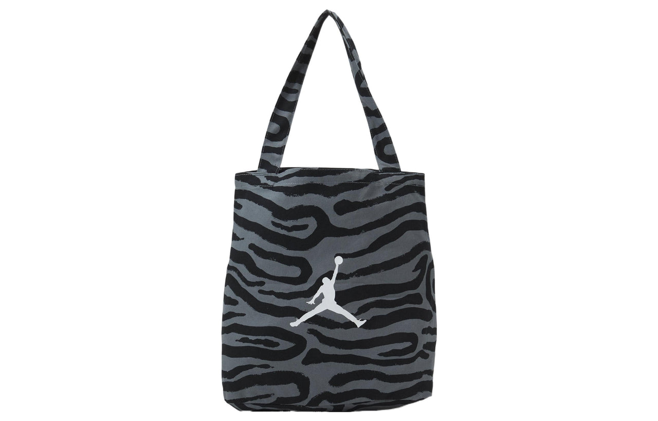 Air Jordan JORDAN BREAKFAST Series Large Capacity logo Version Printing Cotton handbag Unisex Black DX7177-010