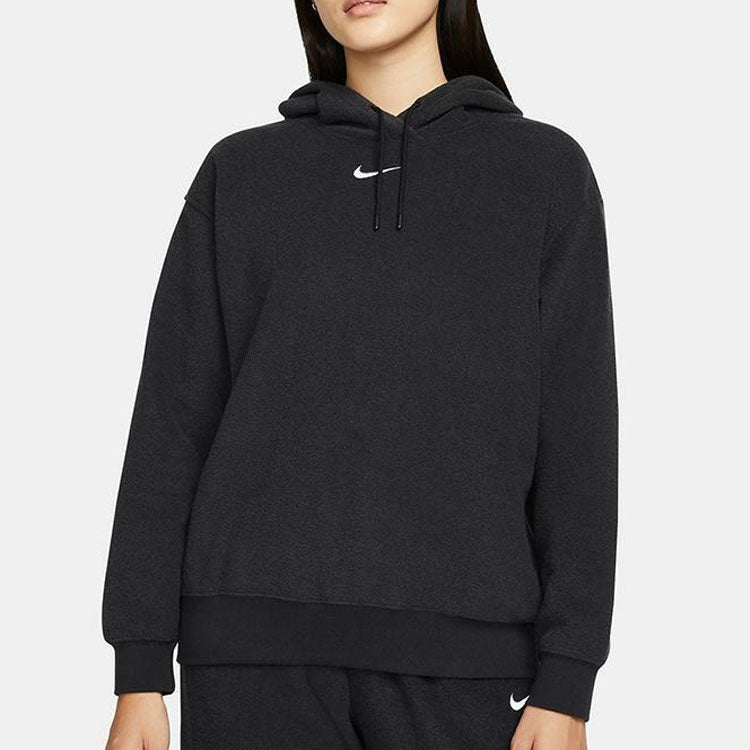 (WMNS) Nike Sportswear Logo Hoodie 'Black' DV7100-010