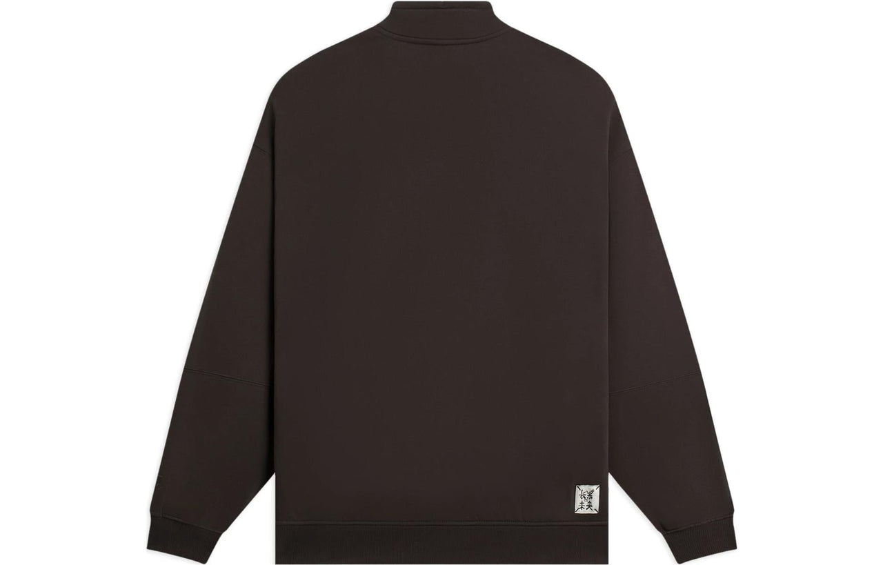 Li-Ning Graphic Half Zip Sweatshirt 'Dark Brown' AWDSB53-2