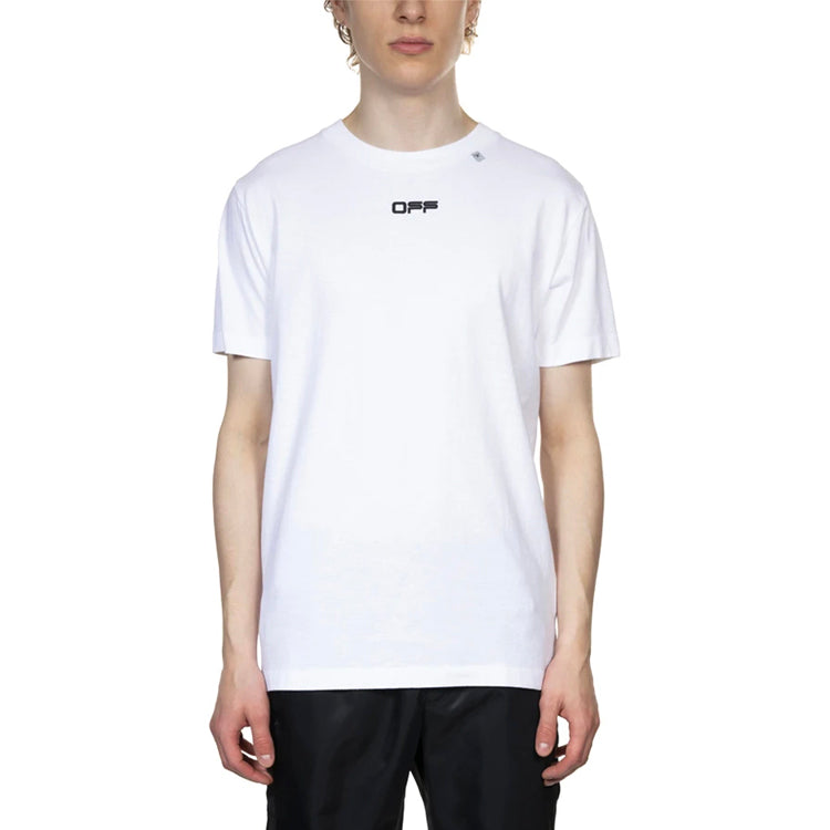 Off-White Back Black White Painting Short Sleeve White OMAA027S201850050188