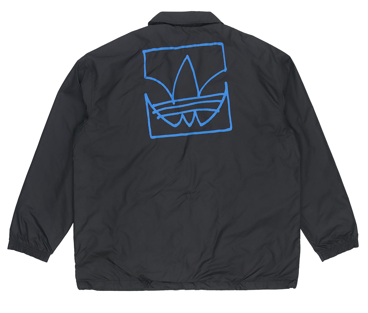 Men's adidas originals C.M.P.COACH JKT Solid Color Lapel Sports Jacket Black H13510