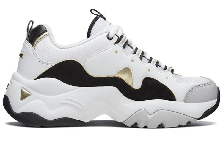 (WMNS) Skechers D'lites 3.0 Running Shoes White/Black/Gold 88888374-WGD