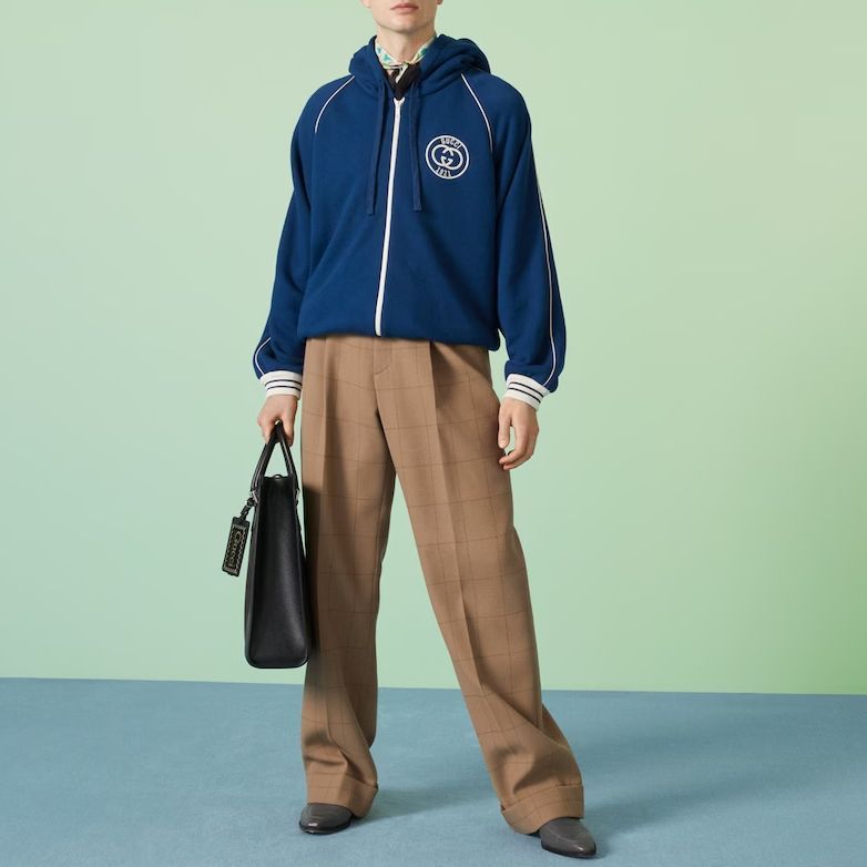 Gucci Cotton Jersey Sweatshirt With Patch 'Blue' 756648-XJFV7-4030