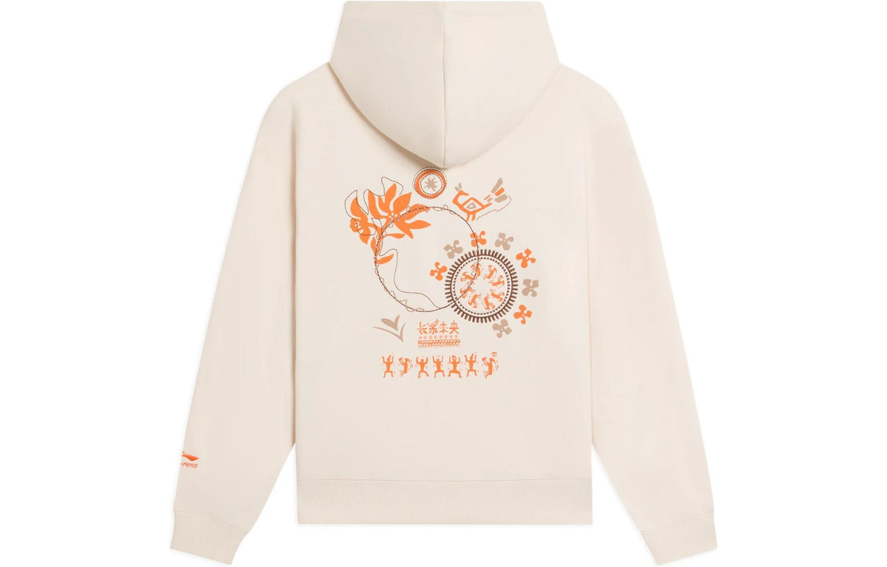 (WMNS) Li-Ning Graphic Hoodie 'Beige' AWDSB56-4