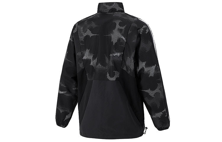 adidas St Wv Newblock Casual Sports Breathable Camouflage Stand Collar Jacket Black H40236