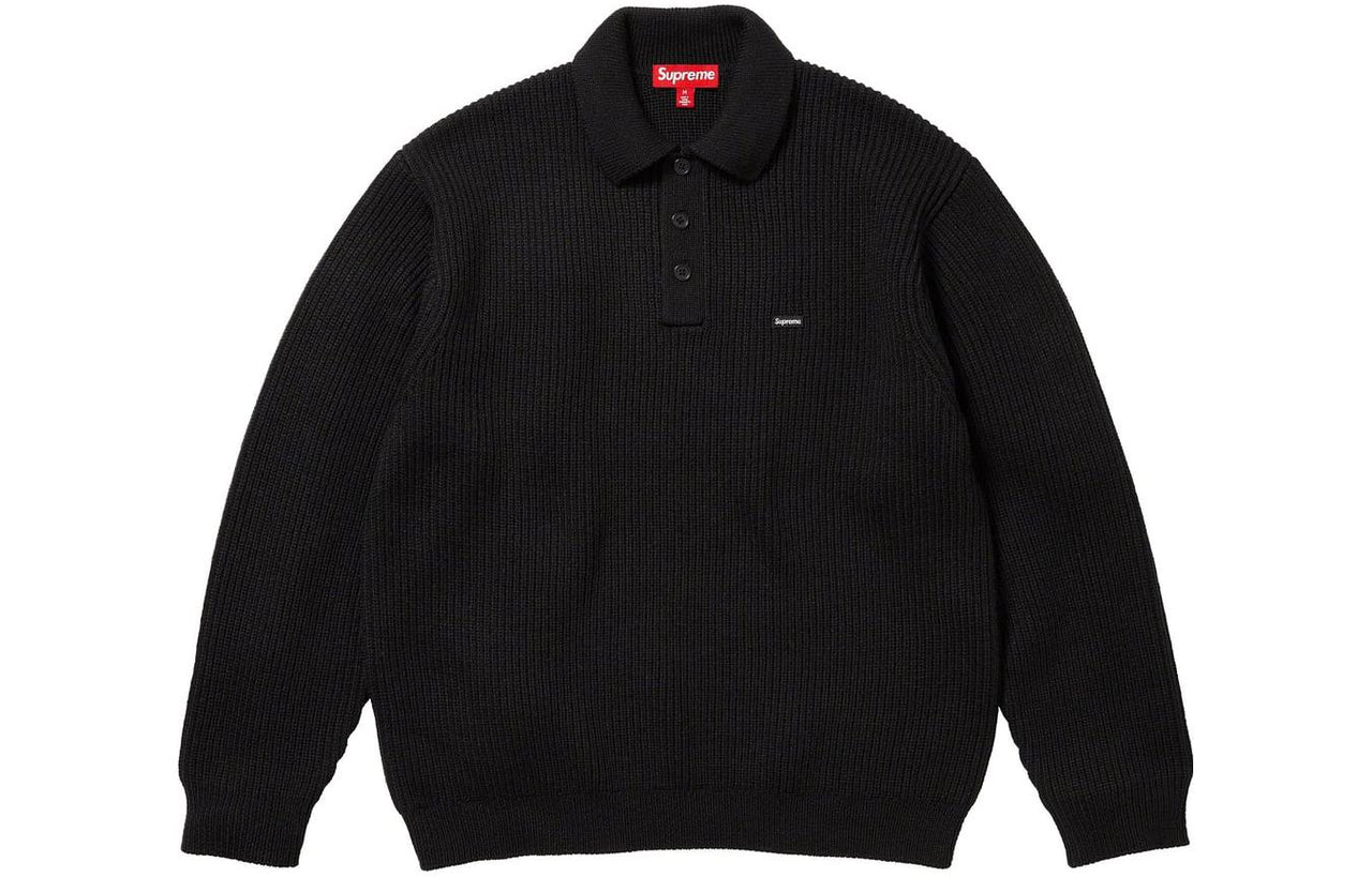 Supreme FW23 FW23 Week11 Small Box Polo Sweater 'Black' SUP-FW23-183