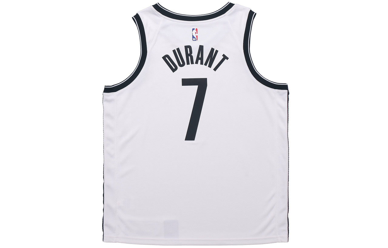 Nike Basketball Jersey SW Brooklyn Nets Kevin Durant For Men White 864401-103