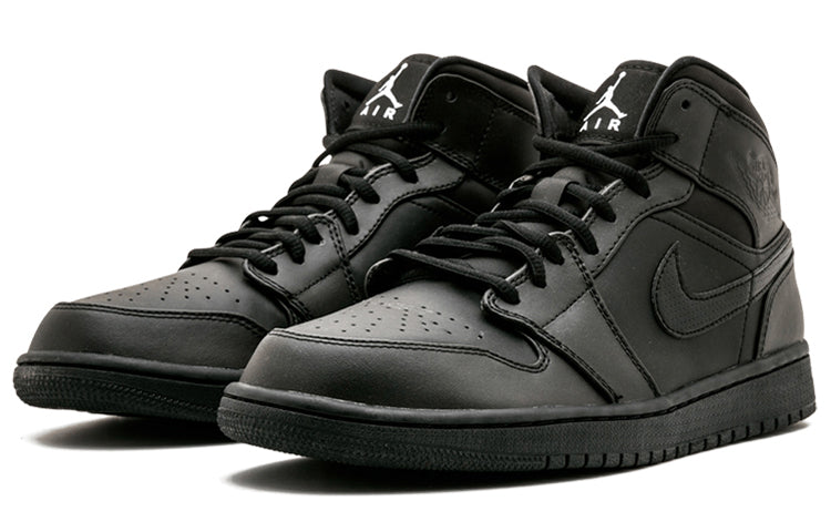 Air Jordan 1 Mid 'Black White' 554724-034