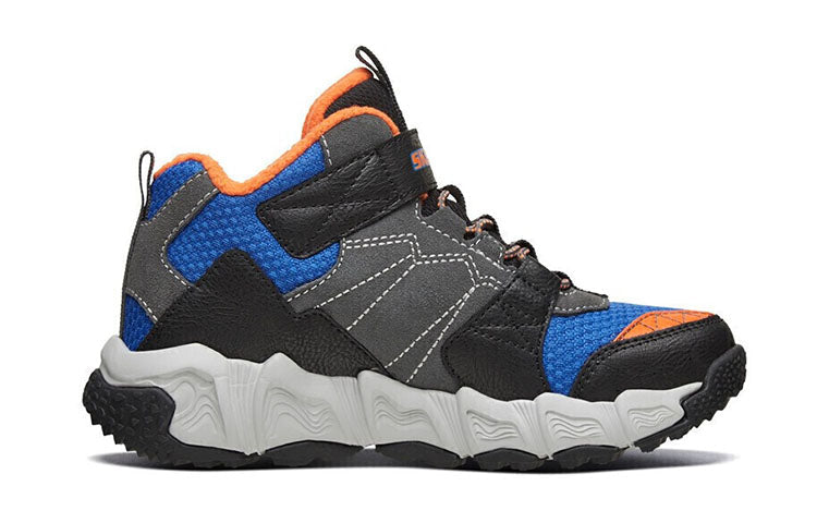 (GS) Skechers Dlites Velocitrek Shoes 'Grey Black Blue' 660074L-BKCC