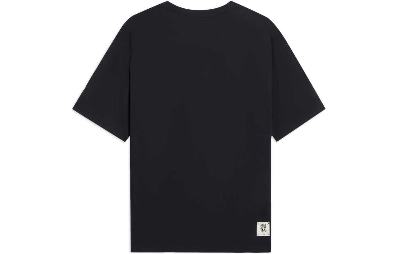Li-Ning Floral Cartoon Graphic T-shirt 'Black' AHSS753-4