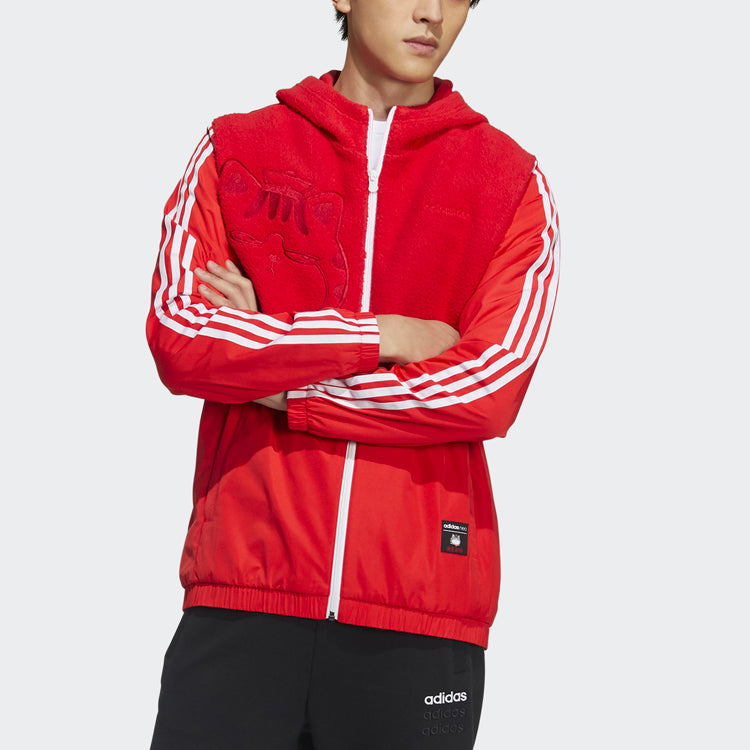 adidas neo x Crossover Athleisure Casual Sports Hooded Jacket Red GP5762