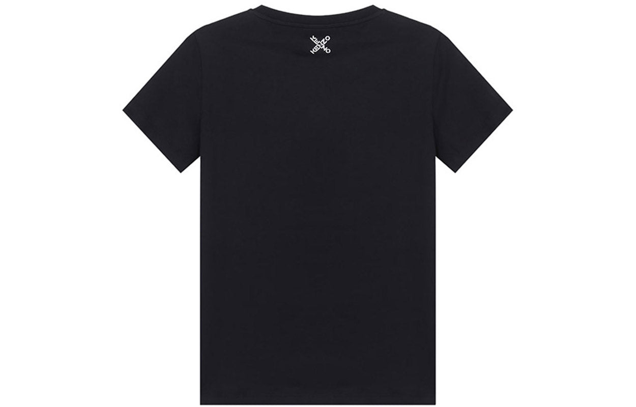 KENZO SS21 Big X Pattern Round Neck Short Sleeve Black FB52TS8504SJ-99