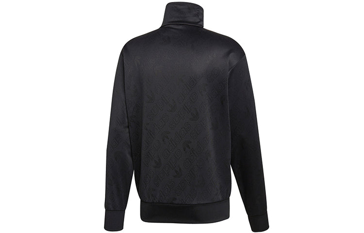 adidas originals Stand Collar Athleisure Casual Sports Stripe Jacket Black ED7051
