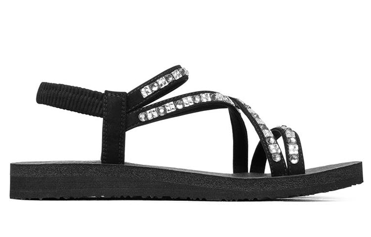 (WMNS) Skechers Meditation 'Black' 119144-BLK