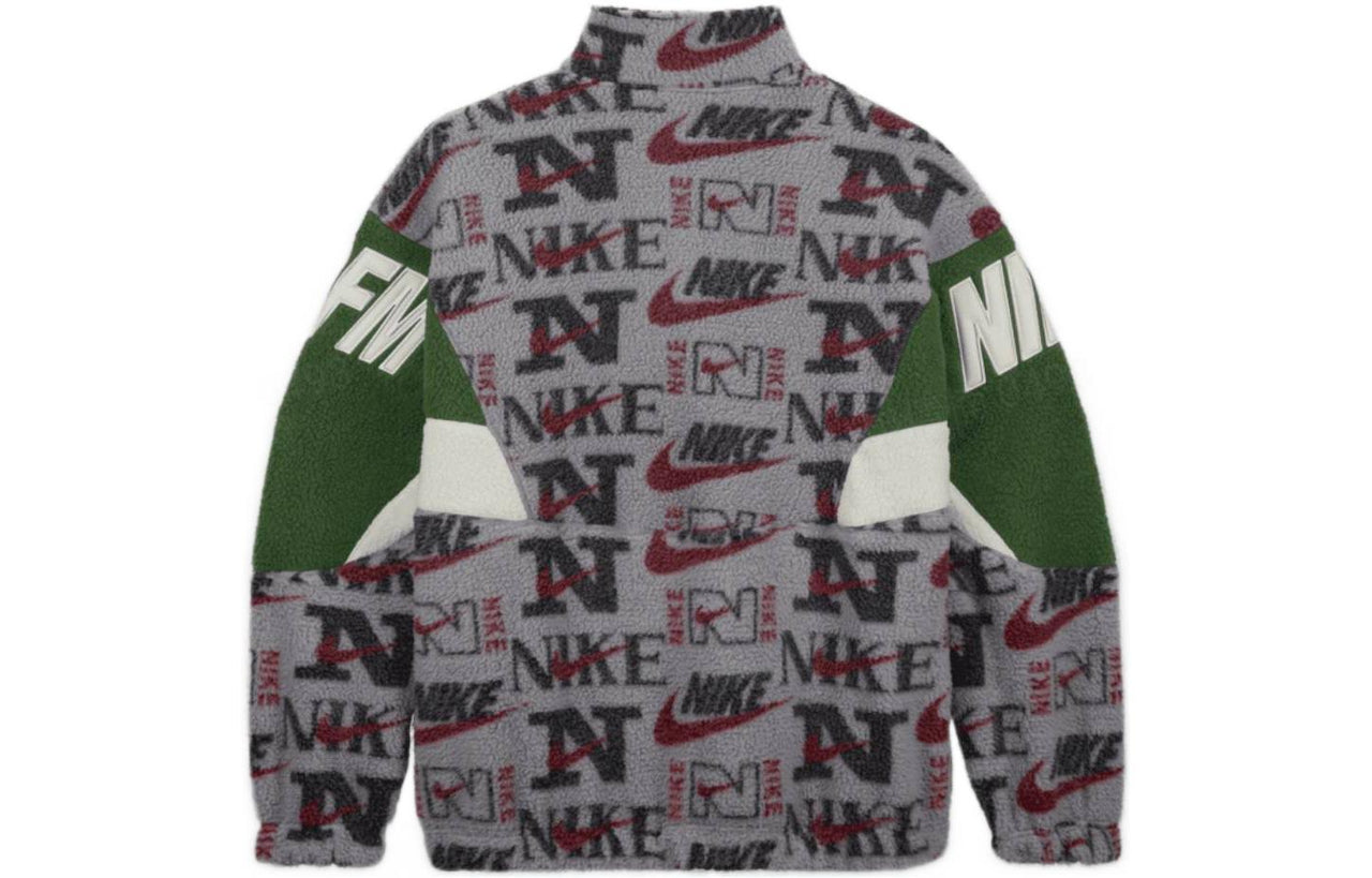 Nike Half-Zip logo fleece top 'Grey Green' DM4961-012
