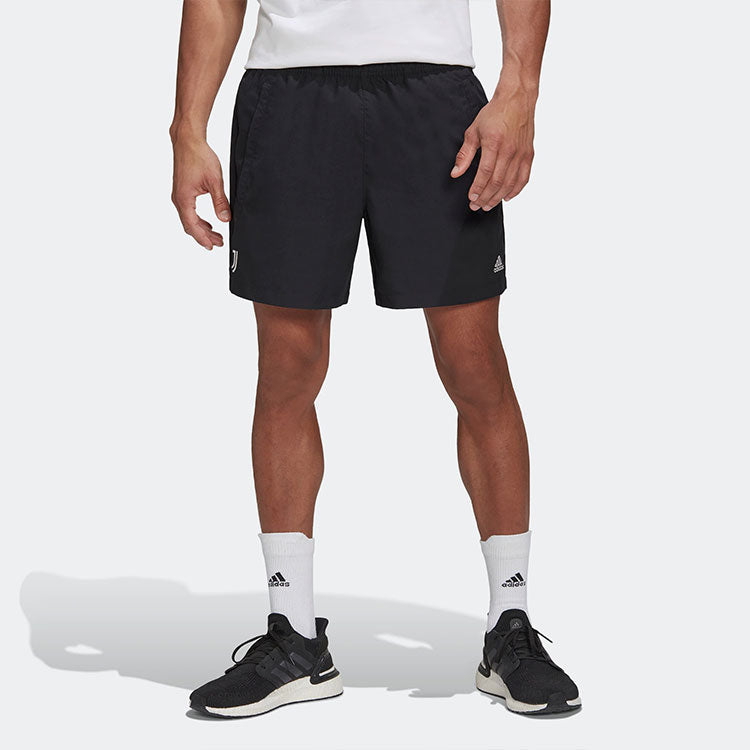 adidas Juventus Soccer/Football Solid Color Sports Shorts Black HB6014
