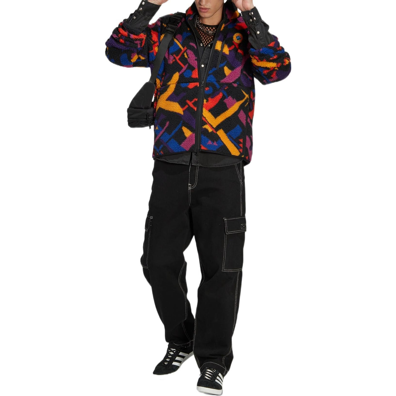 adidas originals Wander Hour Full-Zip Printed Fleece Jacket 'Multicolor' II8478