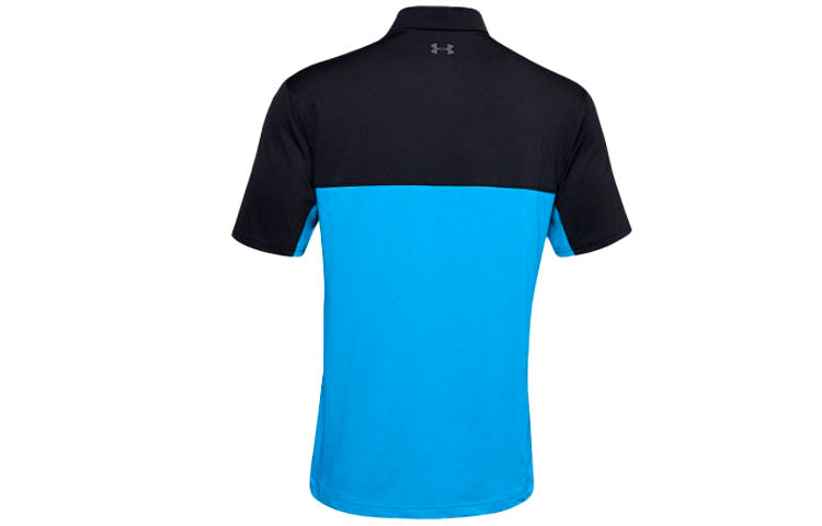 Under Armour Performance 2.0 Crestable Colorblock Polo Shirt 'Black Blue' 1355492-001