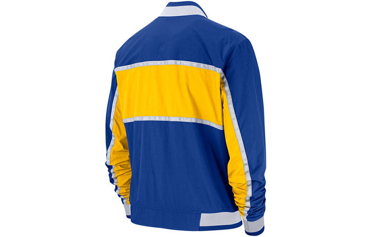 Nike NBA Golden State Warriors Basketball Sports Colorblock Jacket Blue AJ9152-495
