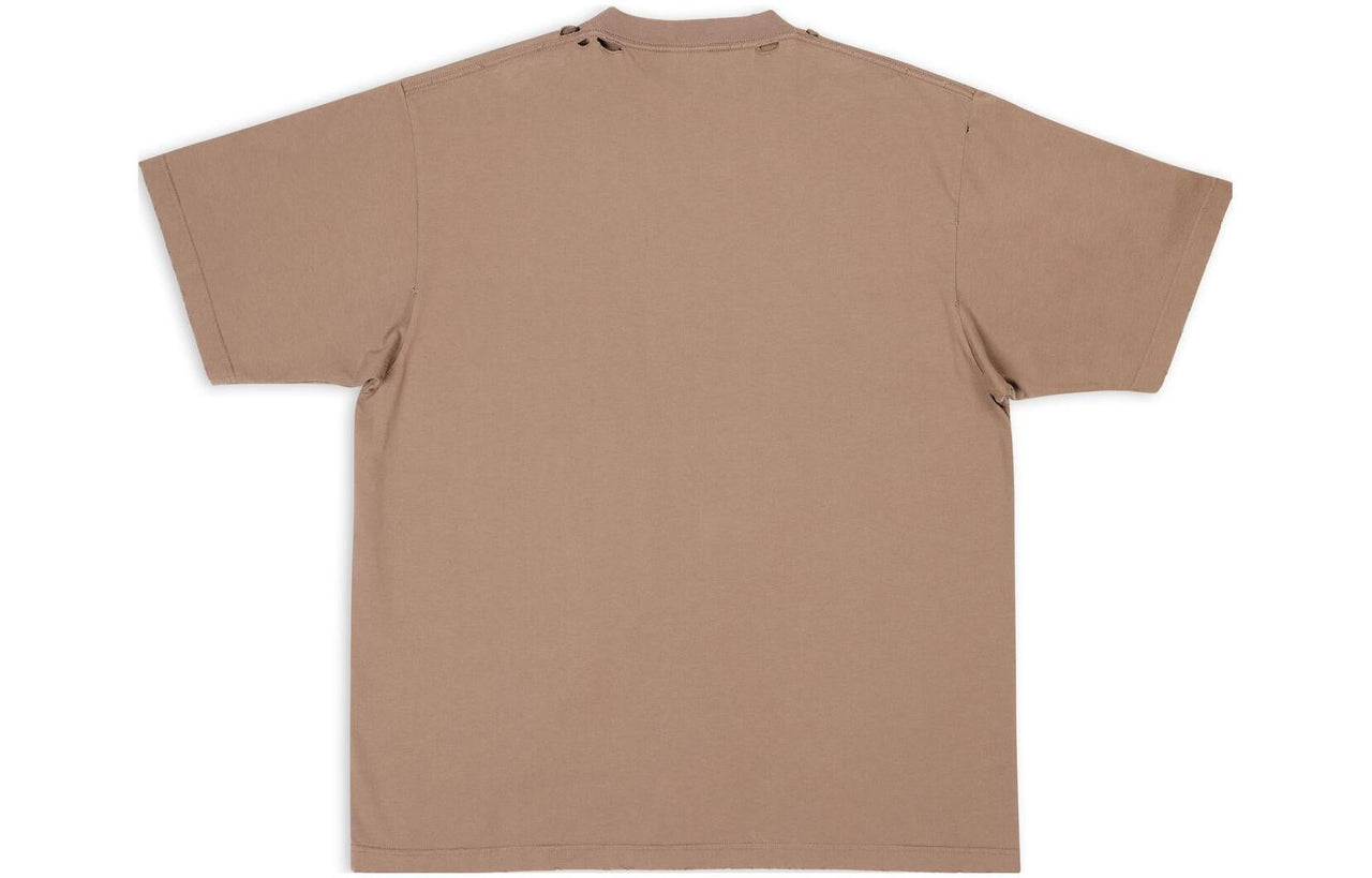Balenciaga Caps T-shirt Boxy Fit 'Tan' 651795TNVL17761