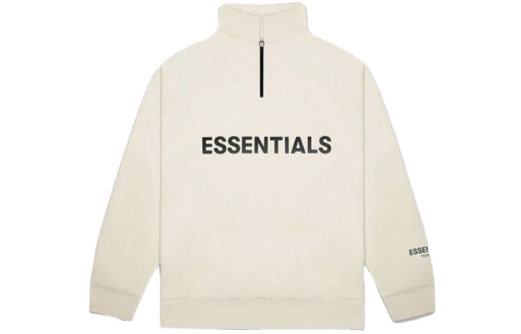 Fear of God Essentials FW20 Half Zip Sweatshirt 'Cream' FOG-FW20-346