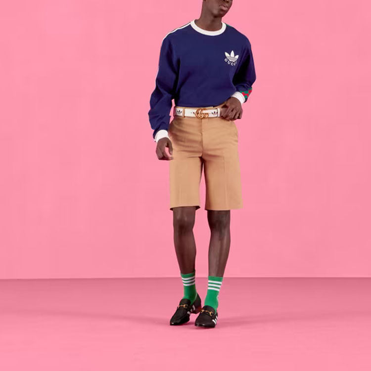 Gucci x adidas Cotton Jersey T-Shirt 'Dark Blue' 700506-XJEKO-4622