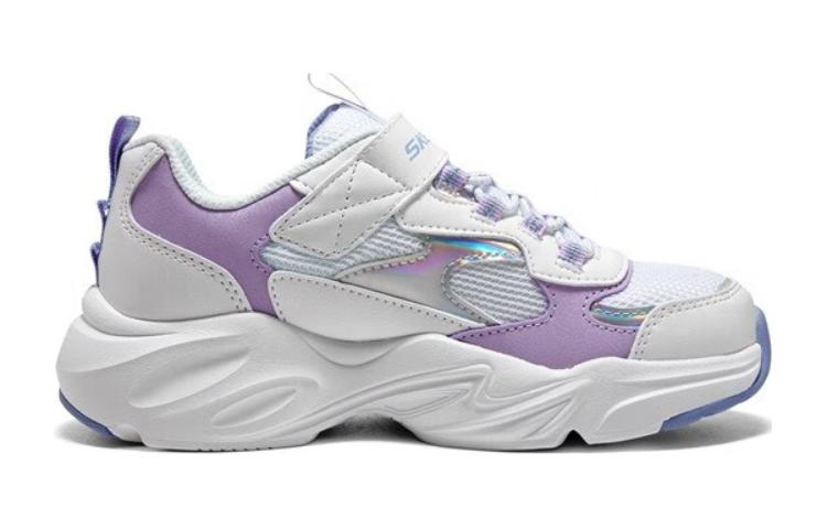 (GS) Skechers Casual Trainers 'White Purple' 303901L-WLV