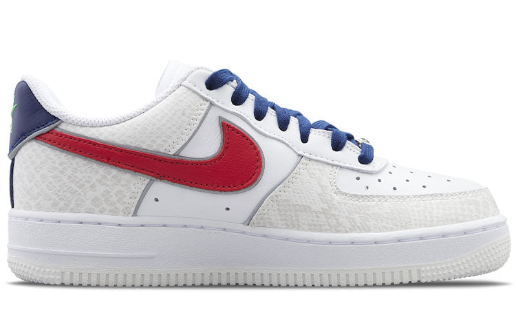 (WMNS) Nike Air Force 1 '07 LX 'Just Do It - White University Red Snakeskin' DV1493-161